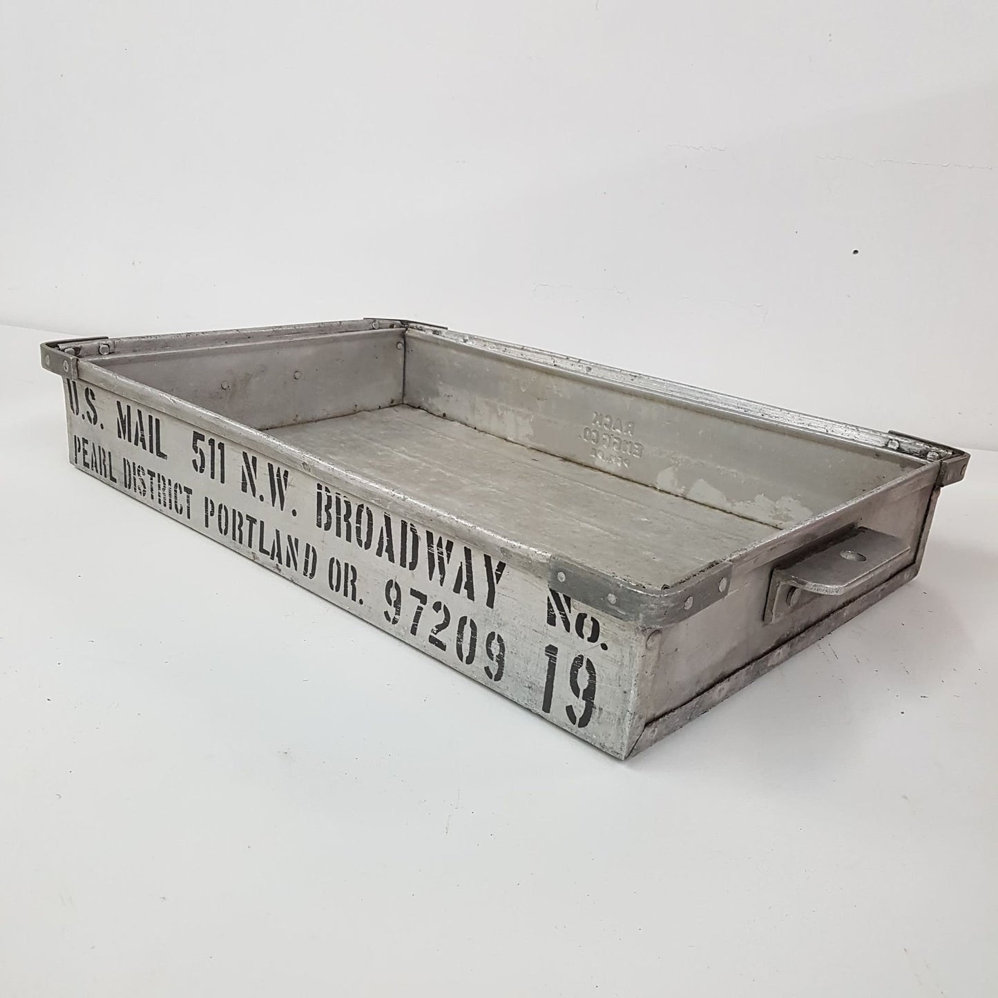 antique bin industrial metal box or basket