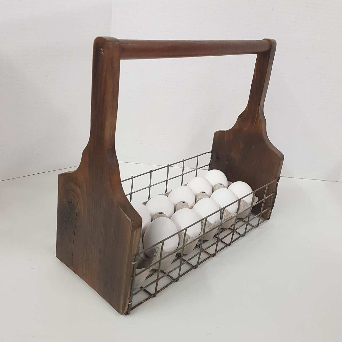 wooden harvest basket kitchen tote