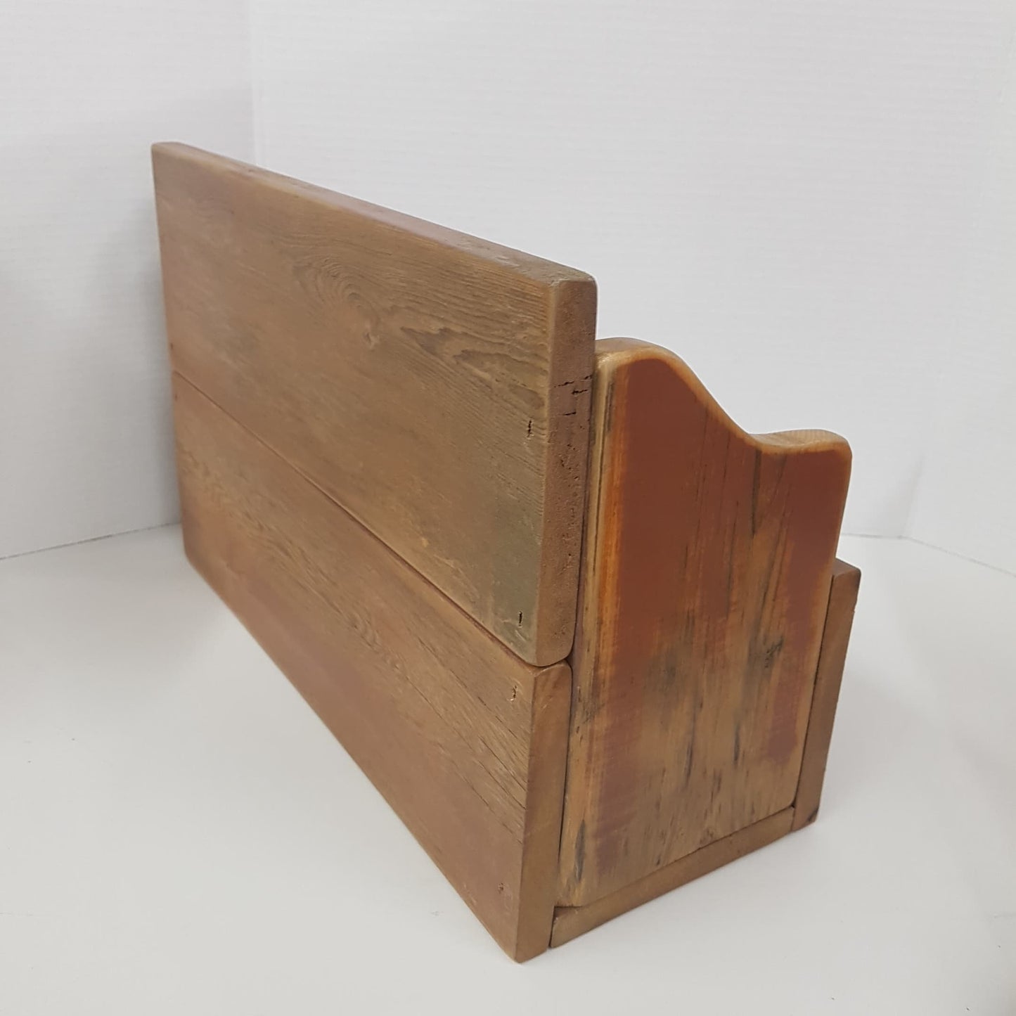 wood crate hand crafted kitchen organizer