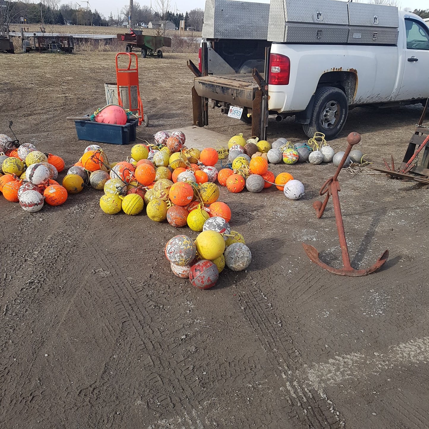 antique nautical fishing buoy / float newfoundland / maine lobster fishing made by phillips deep sea model