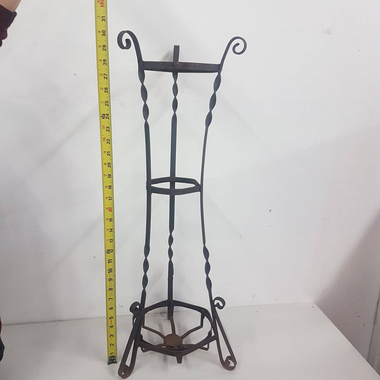 hand forged iron plant stand / umbrella holder