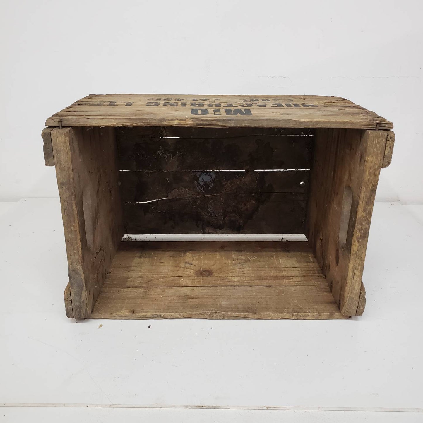 mio crate vintage wooden soda delivery box