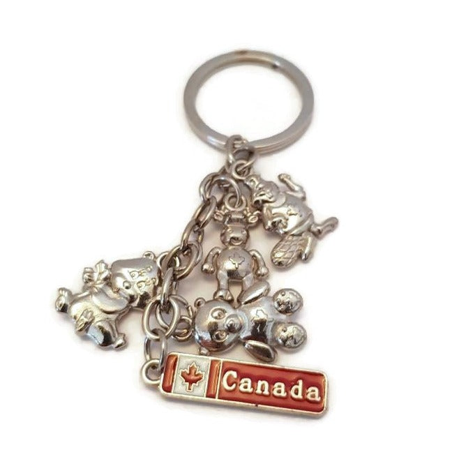 keychain canada i love canada beaver