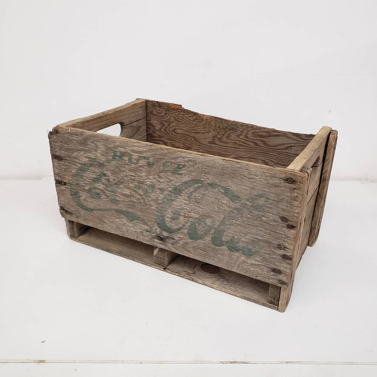 coca-cola crate vintage wooden soda delivery box