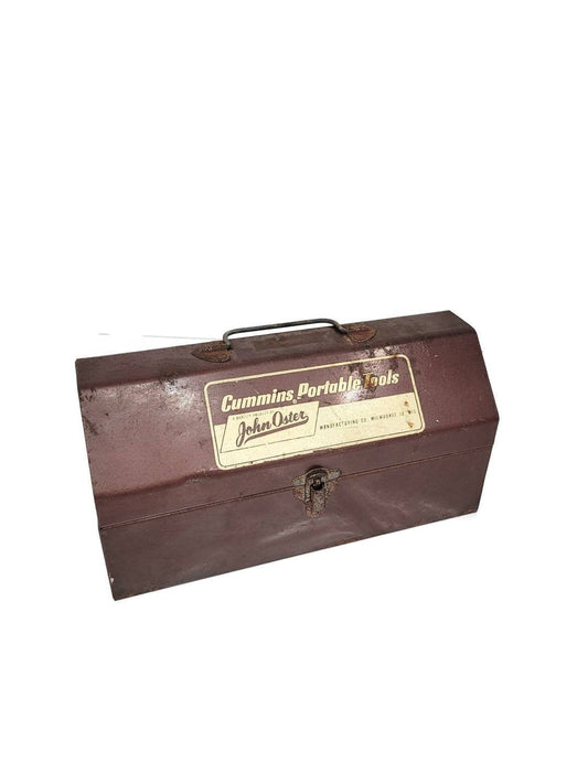 vintage tool box cummins portable tools john oster manufacturing co.