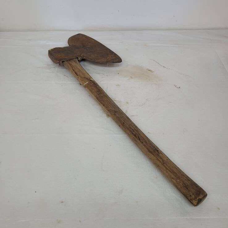 Broad axe large hewing axe with original handle