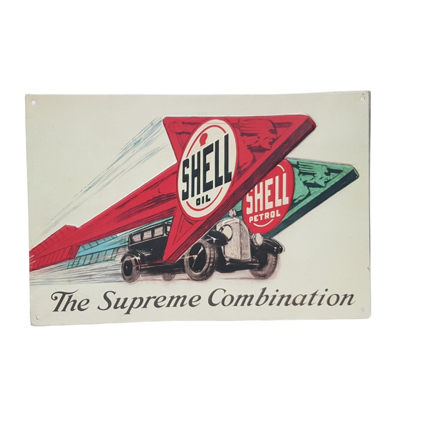 shell motor oil vintage style metal sign