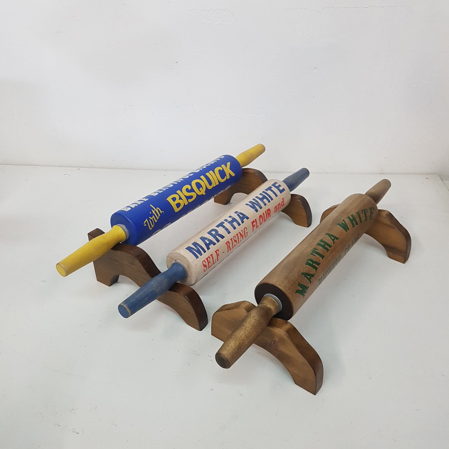 rolling pin holder display rack rustic farm kitchen display