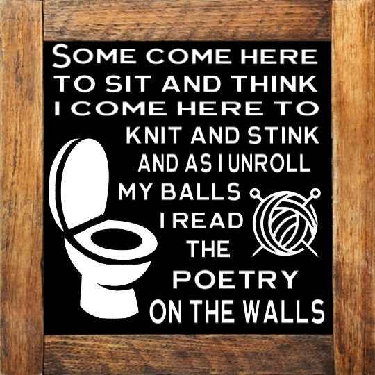 naughty bathroom mini signs mix & match original designs