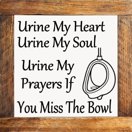naughty bathroom mini signs mix & match original designs