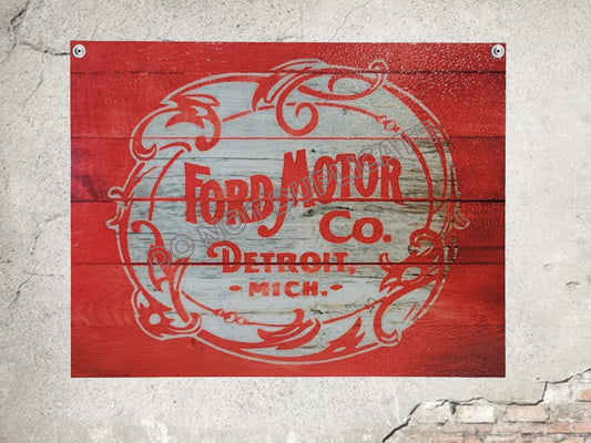 ford sign ford motor co detroit michigan rustic garage decor