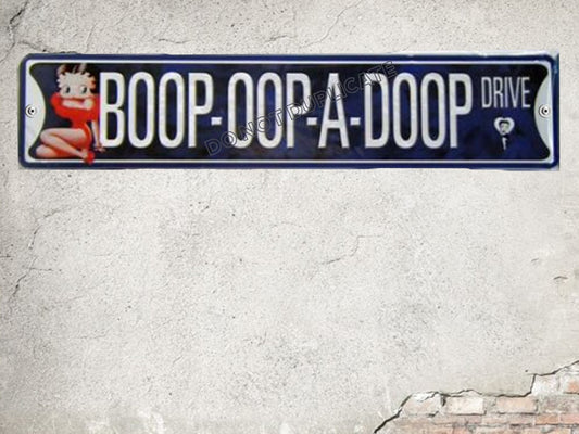betty boop sign boop oop a doop drive metal street sign 50s diner decor