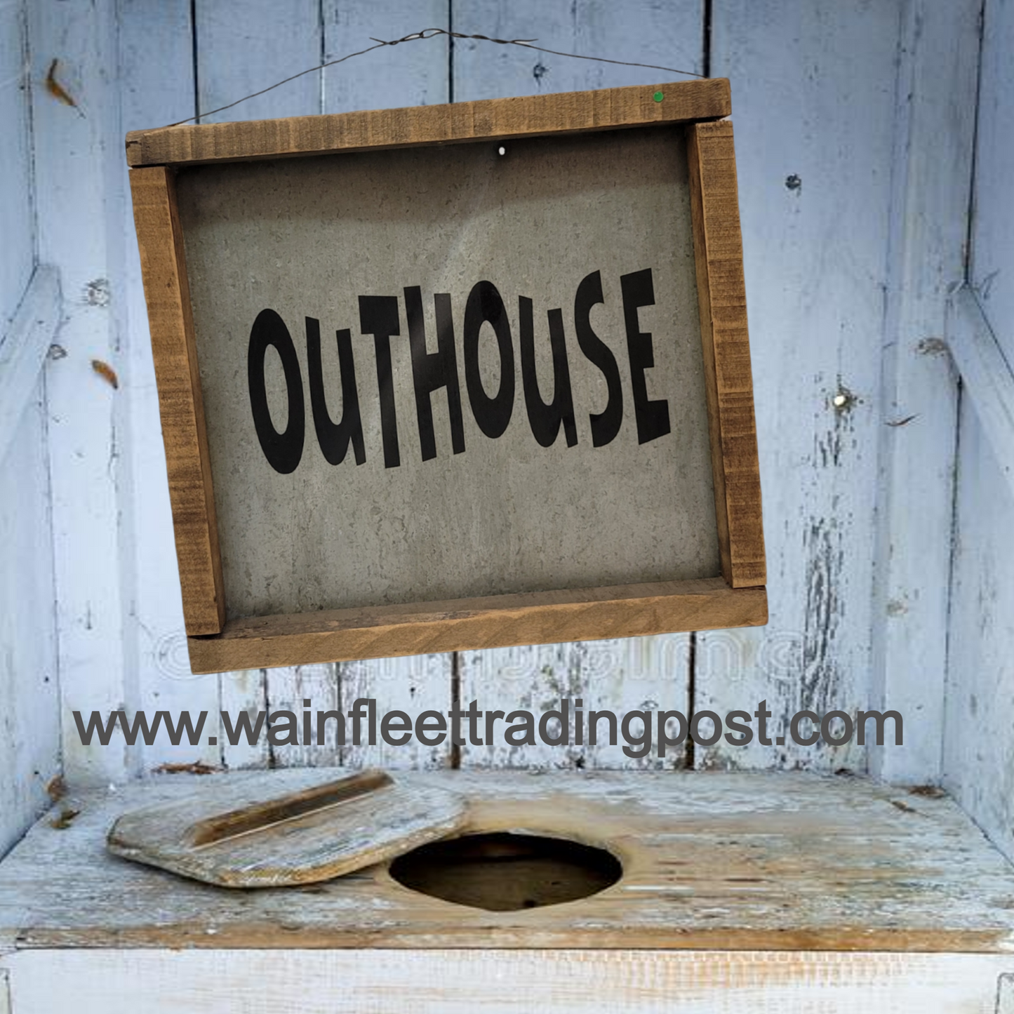 rustic outhouse sign bathroom sign farmhouse decor