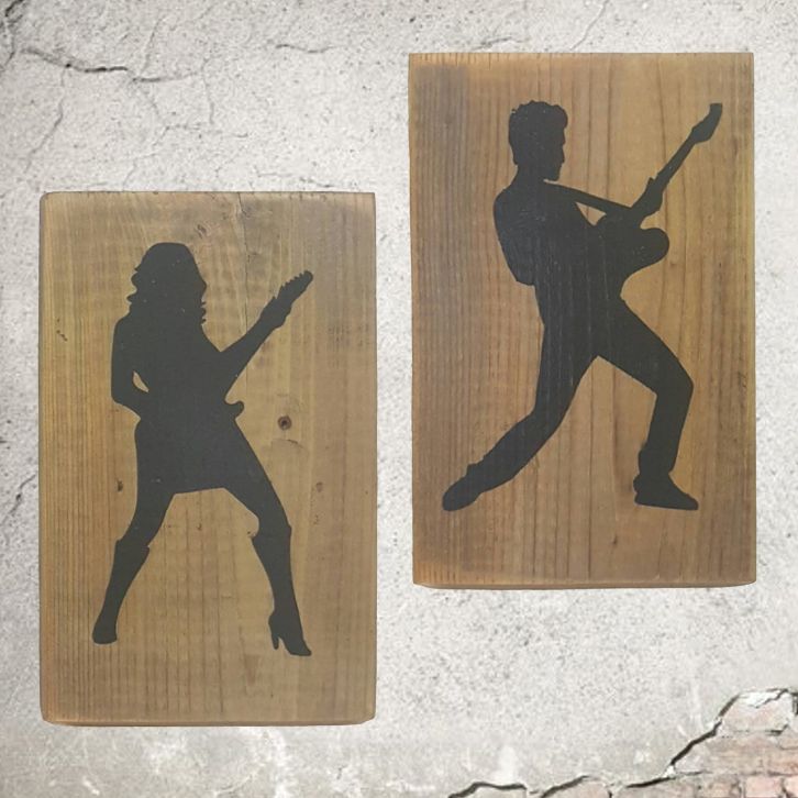 Bathroom Signs Rock And Roll Figures