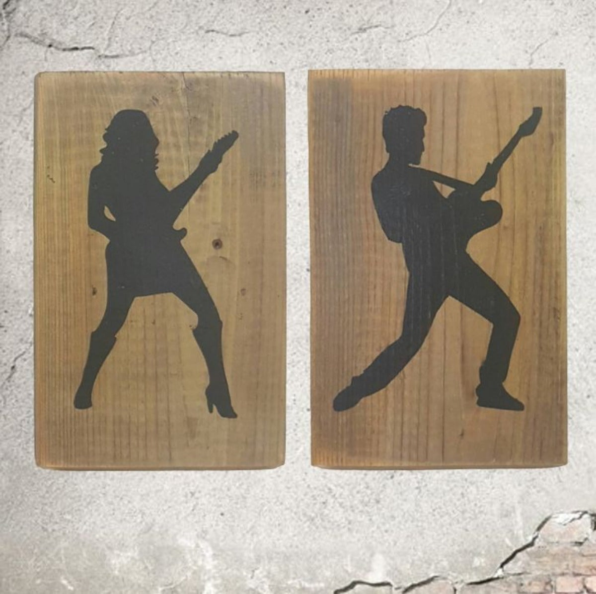Bathroom Signs Rock And Roll Figures