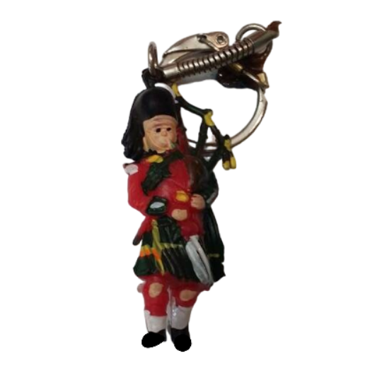 Vintage Scottish Bag Piper Keychain
