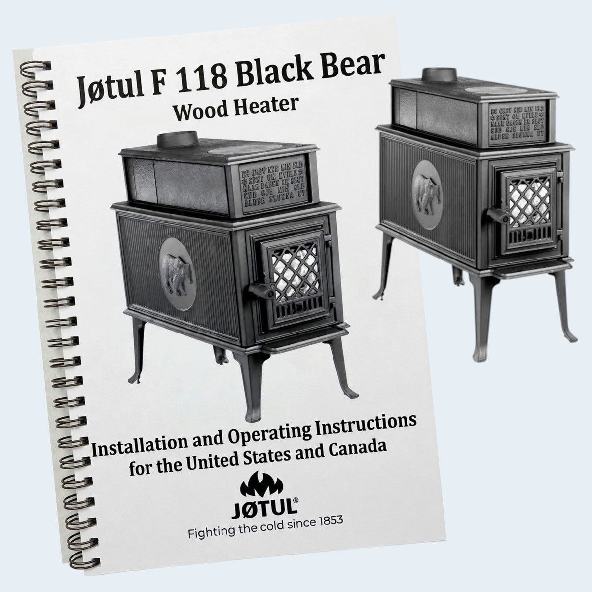 Jøtul F 118 Black Bear wood stove manual offered as a printed copy or PDF 