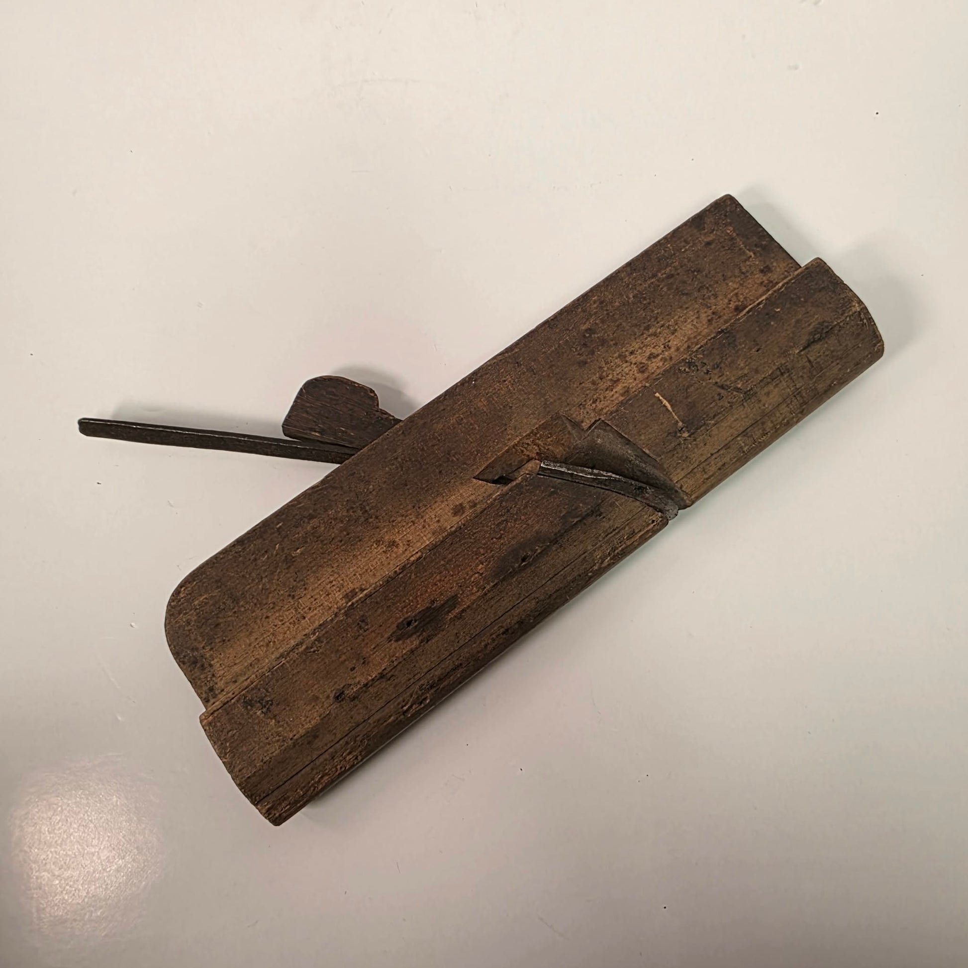 Antique 9.5” Round Bottom Woodworking Plane | Vintage Collectible Tool, 100 Years Old