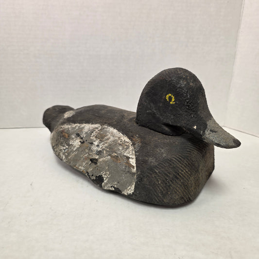 Duck decoy on a white background