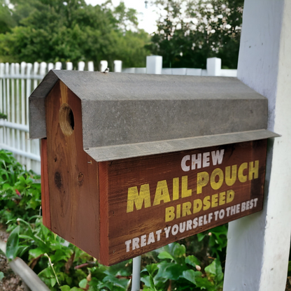 Bird House Barn Chew Mail Pouch Birdseed