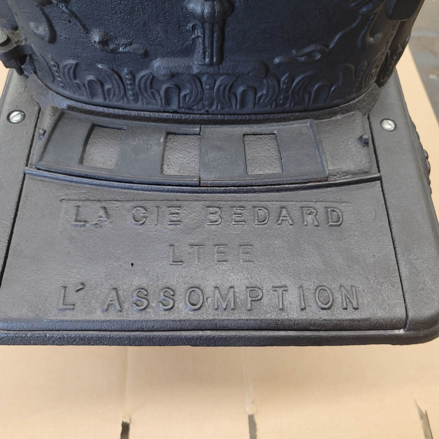 Rare Quebec Antique Box Stove La Cie Bedard