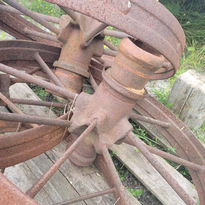 100 yr Old Portable Steam Engine Wheels