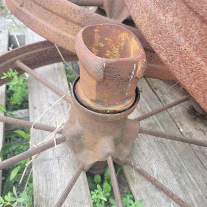 100 yr Old Portable Steam Engine Wheels