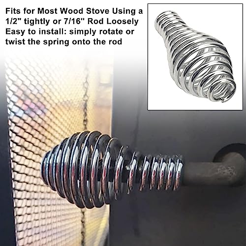 Wood stove spring handle 