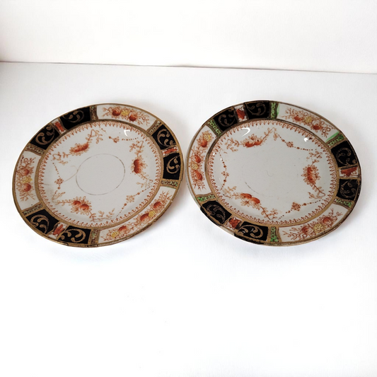 Set Of 2 Small Vintage 5" Royal Pattern China Saucers