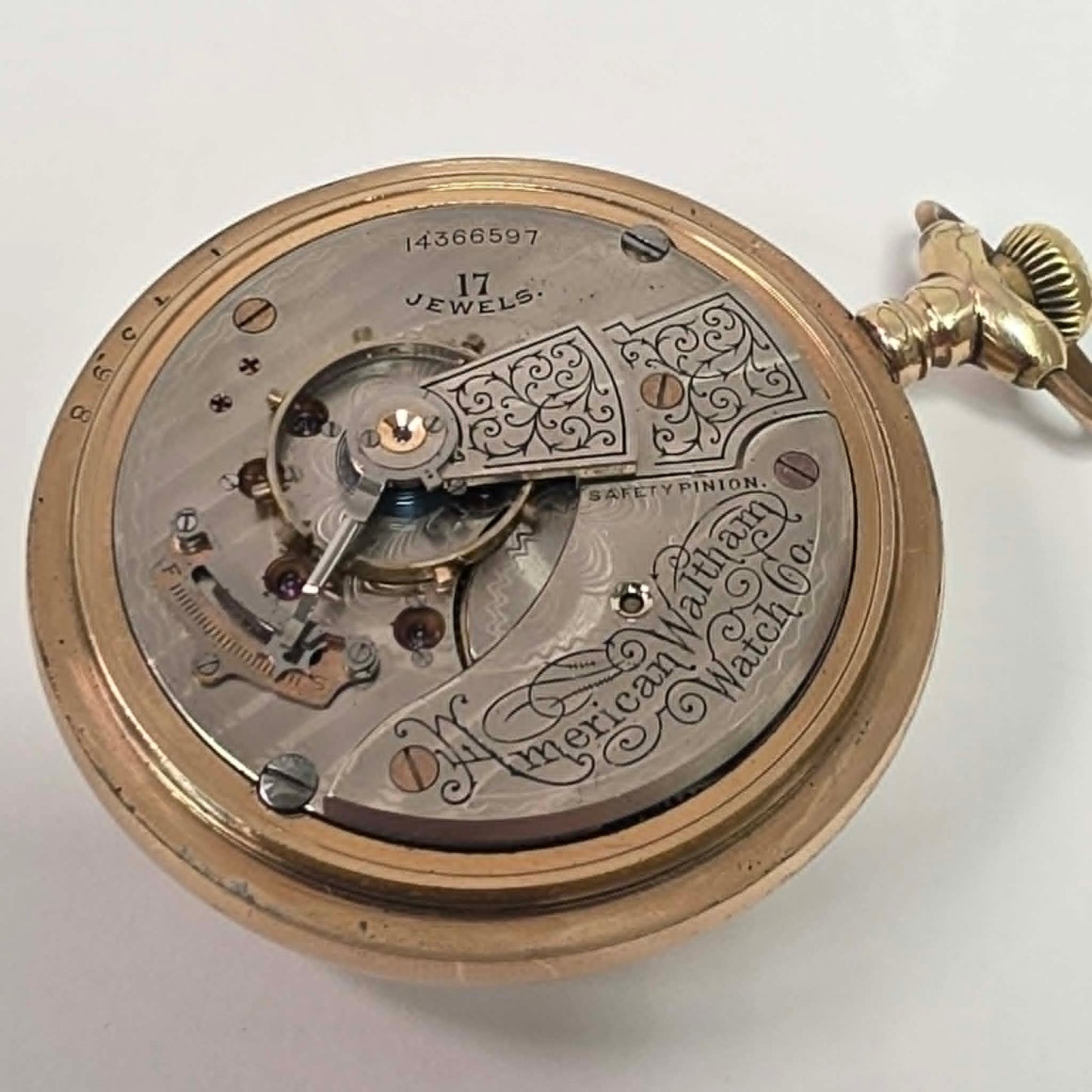 Antique American Waltham Watch Co pocket watch with gold filled Fortune case.

