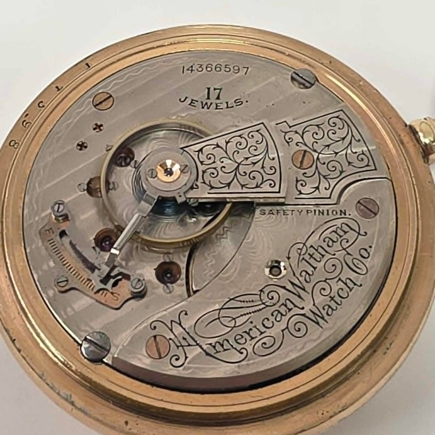 Antique American Waltham Watch Co pocket watch with gold filled Fortune case.
