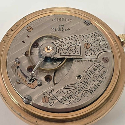 Antique American Waltham Watch Co pocket watch with gold filled Fortune case.
