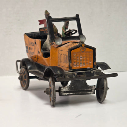 Antique Louis Marx Amos ’n’ Andy Fresh Air Taxi Cab tin lithographed wind-up jalopy toy
