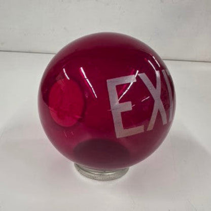 Antique Theater Exit Light Shade – Ruby Red Cranberry Glass