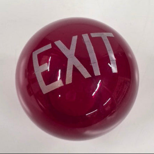 Antique Theater Exit Light Shade – Ruby Red Cranberry Glass