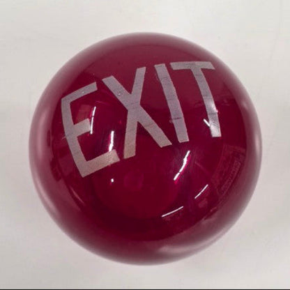Antique Theater Exit Light Shade – Ruby Red Cranberry Glass