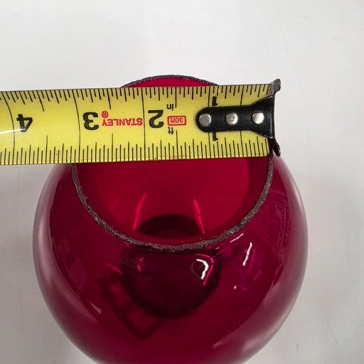 Antique Theater Exit Light Shade – Ruby Red Cranberry Glass