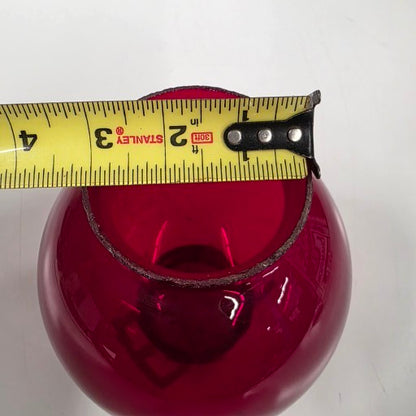 Antique Theater Exit Light Shade – Ruby Red Cranberry Glass