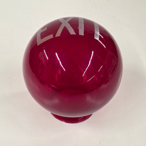Antique Theater Exit Light Shade – Ruby Red Cranberry Glass