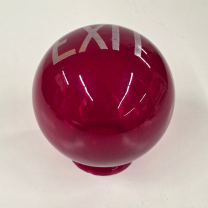 Antique Theater Exit Light Shade – Ruby Red Cranberry Glass