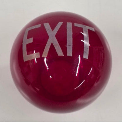 Antique Theater Exit Light Shade – Ruby Red Cranberry Glass