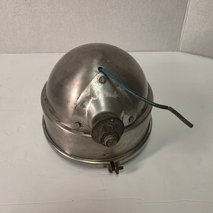 Vintage Perlux 200T stainless steel industrial spotlight with railway character.