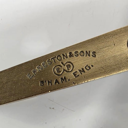 9" E. Preston & Sons rosewood and brass torpedo level