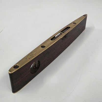 9" E. Preston & Sons rosewood and brass torpedo level