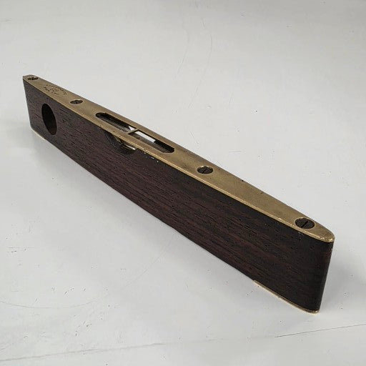9" E. Preston & Sons rosewood and brass torpedo level