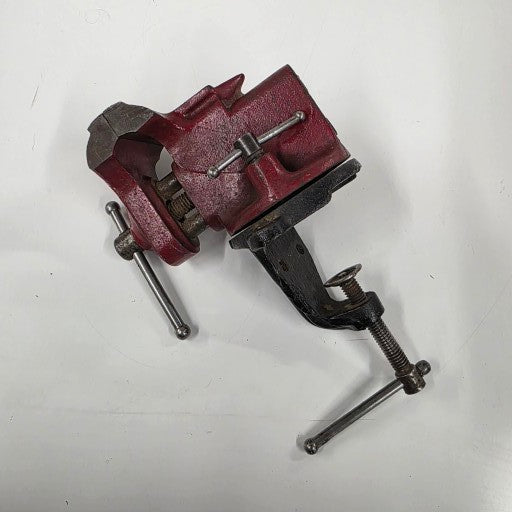 Antique Brink & Cotton jewelers vise with swivel base and mini anvil