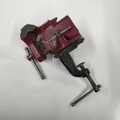 Antique Brink & Cotton jewelers vise with swivel base and mini anvil