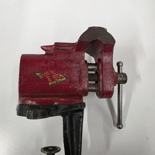 Antique Brink & Cotton jewelers vise with swivel base and mini anvil