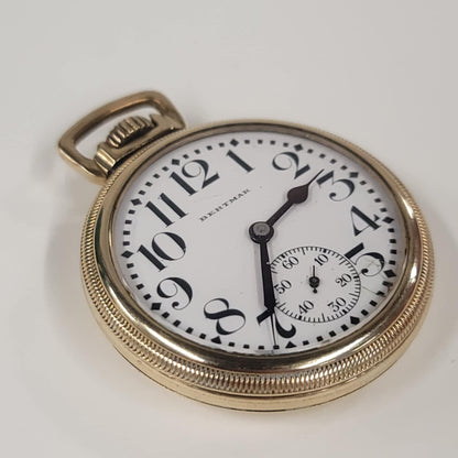 Bertmar 17 Jewel Antique Swiss Pocket Watch
