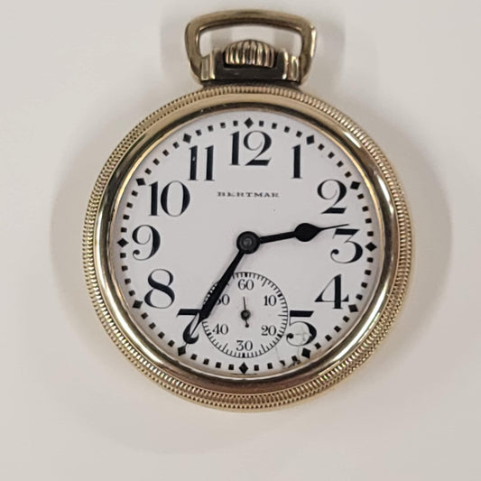 Bertmar 17 Jewel Antique Swiss Pocket Watch
